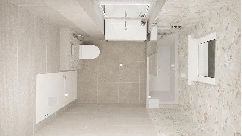 Совмещенный санузел Риккарди серый