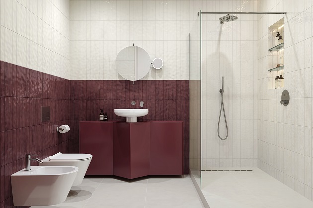 Ванная комната с душевой Мажорель / Про Чементо Ванная комната с душевой Мажорель / Про Чементо