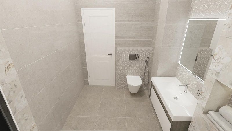 Совмещенный санузел Риккарди серый