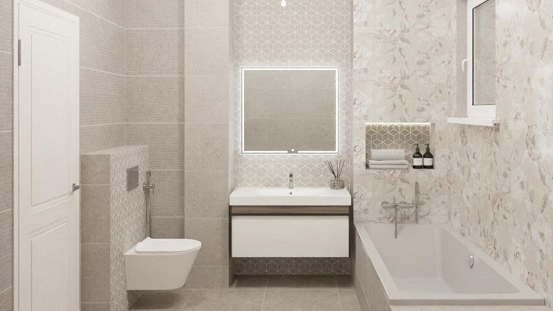 Совмещенный санузел Риккарди серый