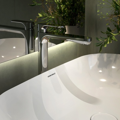 Смеситель для раковины Ole/Оле однорычажный высокий без донного клапана, хром глянец Смеситель для раковины Ole/Оле однорычажный высокий без донного клапана, хром глянец