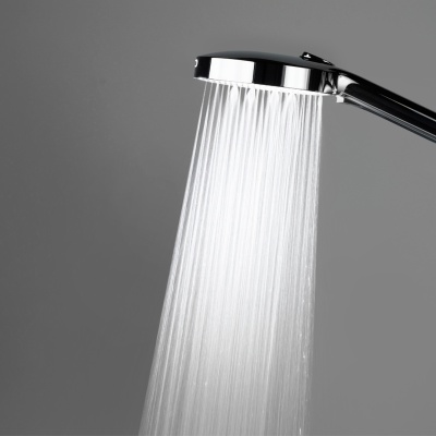 Душевая колонна FONTE на 3 потока с фиксированным изливом и механическим смесителем, черный матовый