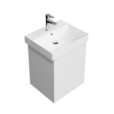 Тумба Pro/Про подвесная 2 ящика 50, белая матовая