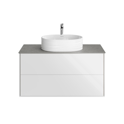 Тумба Plaza Modern/Плаза Модерн подвесная 100 белый 2 ящика Тумба Plaza Modern/Плаза Модерн подвесная 100 белый 2 ящика