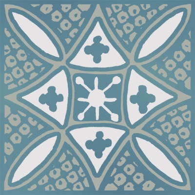 Декор Бахия 2 бирюзовый глянцевый 9,8x9,8x0,7 Декор Бахия 2 бирюзовый глянцевый 9,8x9,8x0,7