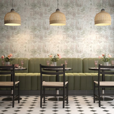 Обои виниловые Впечатление мотив, зеленый Обои виниловые Впечатление мотив, зеленый