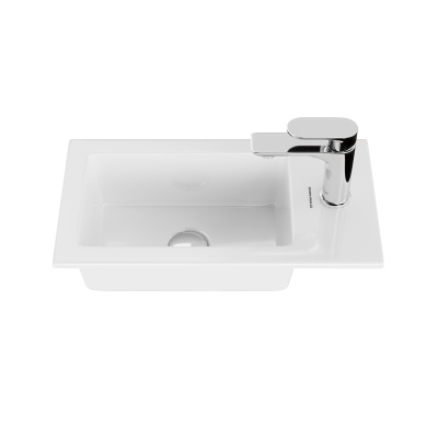 Раковина Lato/Лато встраиваемая сверху 50, белая глянцевая