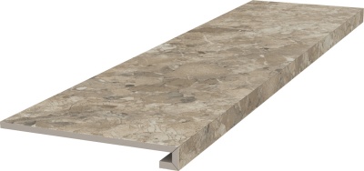 Ступень клееная Ирпина бежевый обрезной 33x119,5x0,9