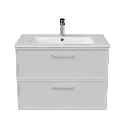 Тумба Piano Classic/Пиано Классик подвесная 75 см, 2 ящика, ясень белый матовый