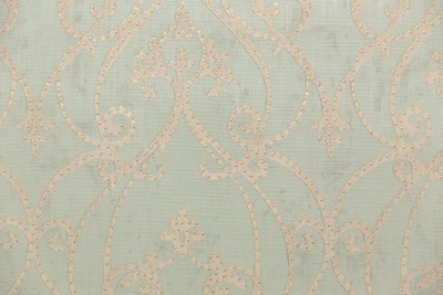 Обои виниловые на флизелиновой основе Дамаск мотив, зелёный Обои виниловые на флизелиновой основе Дамаск мотив, зелёный