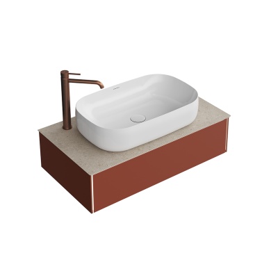 Тумба MAGICA подвесная 90, 1 ящик, венецианский красный матовый             