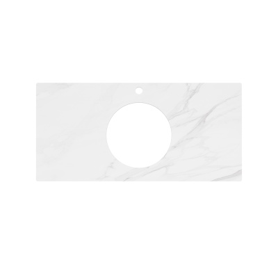 Столешница из керамогранита для накладных раковин, Монте Тиберио 100 см, белый натуральный Столешница из керамогранита для накладных раковин, Монте Тиберио 100 см, белый натуральный