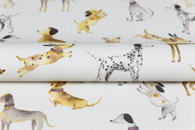 Обои виниловые на флизелиновой основе Уик-энд мотив, серый собачки Обои виниловые на флизелиновой основе Уик-энд мотив, серый собачки