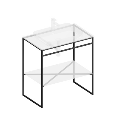 Металлическая структура Plaza Next/Плаза Некст напольная 80, черная матовая Металлическая структура Plaza Next/Плаза Некст напольная 80, черная матовая