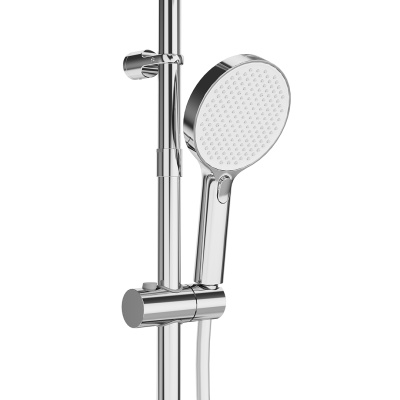 Душевая колонна FONTE на 3 потока с поворотным изливом и механическим смесителем, хром