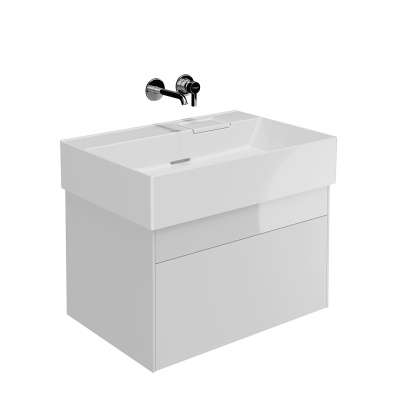 Тумба Logica/Лоджика подвесная 2 ящика 70 см, белоснежный Тумба Logica/Лоджика подвесная 2 ящика 70 см, белоснежный