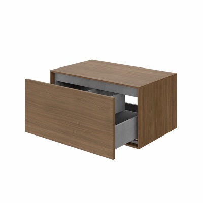 Тумба Atollo/Атолло напольная/подвесная с ящиком 80, деревянная