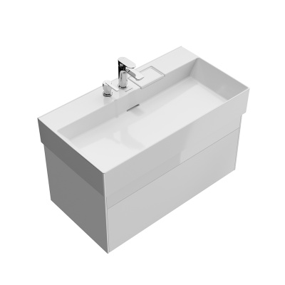 Тумба Logica/Лоджика подвесная 2 ящика 90 см, белоснежный Тумба Logica/Лоджика подвесная 2 ящика 90 см, белоснежный