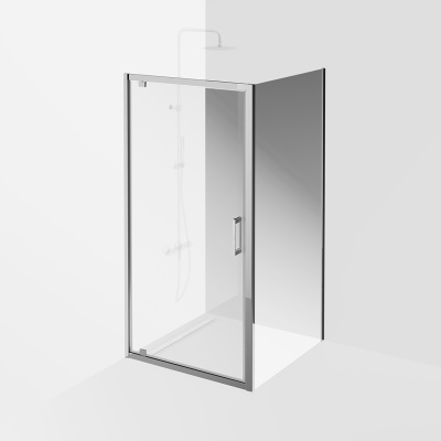 Душевая дверь Vetro/Ветро, распашная, 100х195, хром