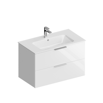 Тумба Piano Forte/Пиано Форте подвесная 85 см, 2 ящика, белый глянцевый Тумба Piano Forte/Пиано Форте подвесная 85 см, 2 ящика, белый глянцевый