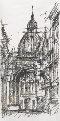 Декор Беллони матовый обрезной 40x80x1