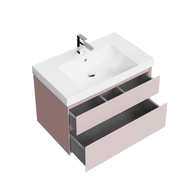 Тумба Cubo/Кубо подвесная с ящиками 80, мальва матовая Тумба Cubo/Кубо подвесная с ящиками 80, мальва матовая