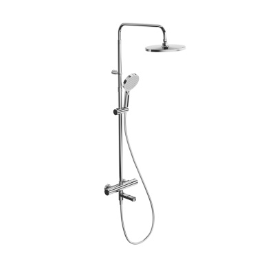 Душевая колонна Fonte/Фонте на 3 потока с поворотным изливом с термостатическим смесителем, хром Душевая колонна Fonte/Фонте на 3 потока с поворотным изливом с термостатическим смесителем, хром