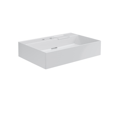 Раковина LOGICA мебельная\подвесная с двумя отверстиями 70, белая глянцевая
