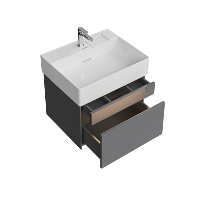 Тумба Logica/Лоджика подвесная 2 ящика 60 см, стальной серый Тумба Logica/Лоджика подвесная 2 ящика 60 см, стальной серый