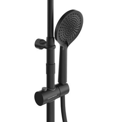 Душевая колонна круглая Fonte/Фонте на 2 потока без смесителя, черный матовый Душевая колонна круглая Fonte/Фонте на 2 потока без смесителя, черный матовый