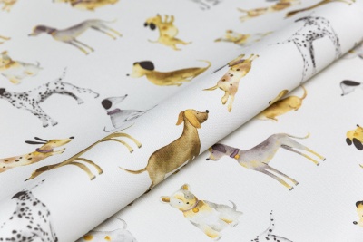 Обои виниловые на флизелиновой основе Уик-энд мотив, серый собачки Обои виниловые на флизелиновой основе Уик-энд мотив, серый собачки