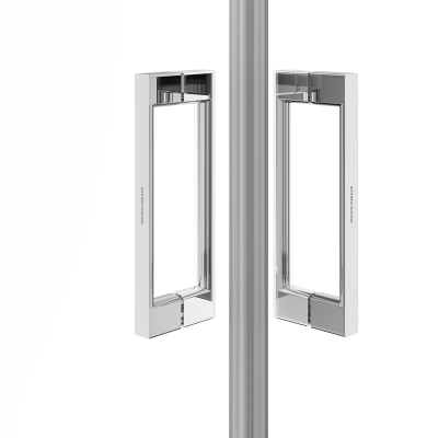 Душевой уголок Vetro/Ветро, раздвижной, квадратный, 90х90х195, хром