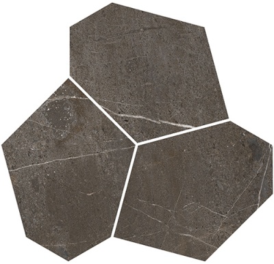 Декор Марсель наборный коричневый матовый обрезной 26,5x25,5x0,9