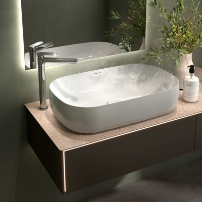 Смеситель для раковины Ole/Оле однорычажный высокий без донного клапана, хром глянец Смеситель для раковины Ole/Оле однорычажный высокий без донного клапана, хром глянец