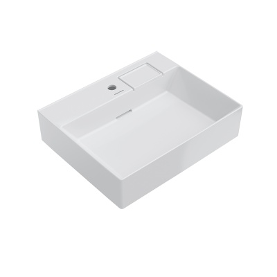 Раковина Logica/Лоджика мебельная с одним отверстием 60, белая глянцевая