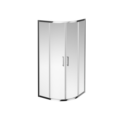 Душевой уголок Vetro/Ветро, раздвижной, четверть круга, 90х90х195, хром