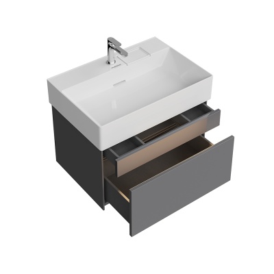 Тумба Logica/Лоджика подвесная 2 ящика 70 см, стальной серый Тумба Logica/Лоджика подвесная 2 ящика 70 см, стальной серый