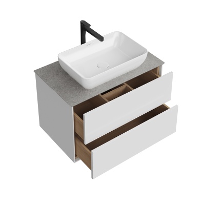 Тумба Plaza Modern/Плаза Модерн подвесная 80 белый 2 ящика Тумба Plaza Modern/Плаза Модерн подвесная 80 белый 2 ящика