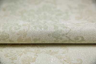 Обои виниловые Флора мотив, зеленый светлый Обои виниловые Флора мотив, зеленый светлый