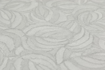 Обои виниловые на флизелиновой основе Мираж база универсальная, серый, листья