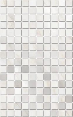 Декор Гран Пале белый мозаичный глянцевый 25x40x0,8