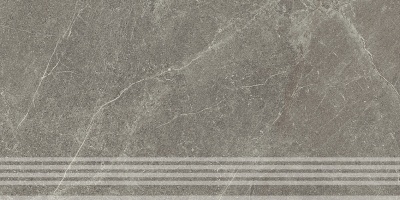Ступень Эстерель серый матовый обрезной 30x60x0,9