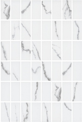 Декор Мираколи мозаичный белый глянцевый 20х30x0,69 из 48 частей 2,3х4,8 Декор Мираколи мозаичный белый глянцевый 20х30x0,69 из 48 частей 2,3х4,8