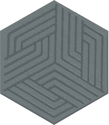 Декор Агуста синий матовый 6x5,2x0,69