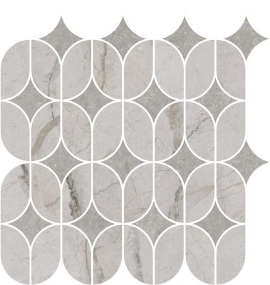 Декор Ифран наборный серый светлый глянцевый обрезной 30x32,5x0,9 Декор Ифран наборный серый светлый глянцевый обрезной 30x32,5x0,9