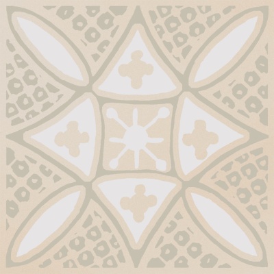 Декор Бахия 2 бежевый светлый глянцевый 9,8x9,8x0,7