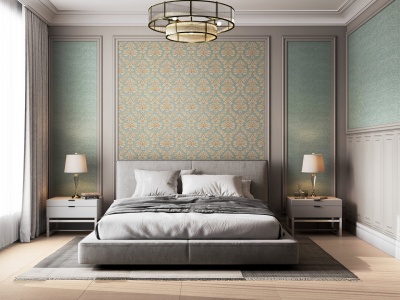 Обои виниловые Палаццо мотив, зеленый