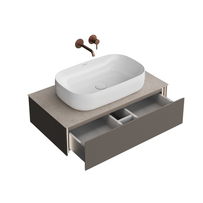 Тумба MAGICA подвесная 90, 1 ящик, вечерний серый матовый                         