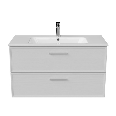 Тумба PIANO Classic подвесная 95 см, 2 ящика, ясень белый матовый Тумба PIANO Classic подвесная 95 см, 2 ящика, ясень белый матовый