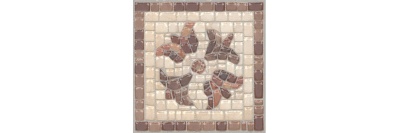 Вставка Пантеон лаппатированный обрезной 9,6x9,6x0,8